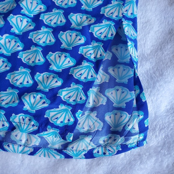 Lilly Pulitzer Renato Dinner Tunic Top Blouse Womens XL Beaded Gypset Seashells - Picture 4 of 9